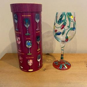 Lolita “Electric Christmas” wine glass